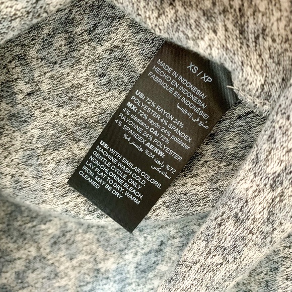 White House Black Market Gray Leopard Cozy V Neck Tunic Tank Top - Picture 5 of 7